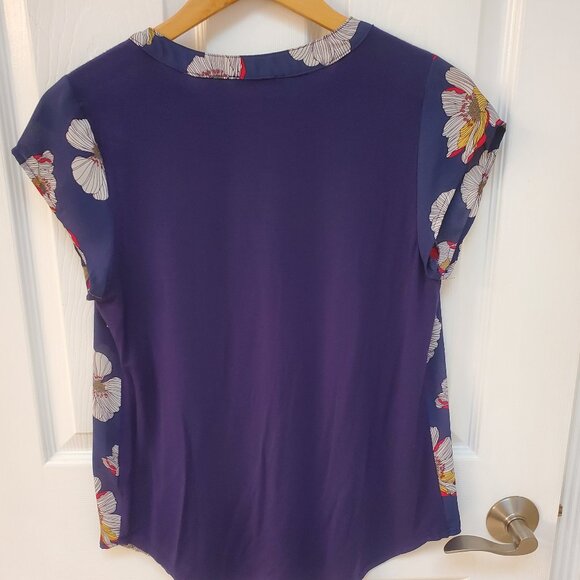 Papermoon Navy Floral Top Size Small - Mixed Material - Picture 7 of 8